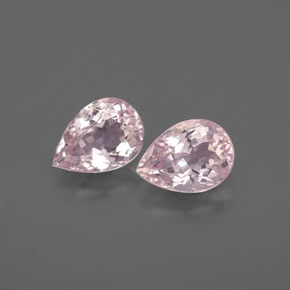 Morganite naturale rosa da  ct, taglio a pera, VVS