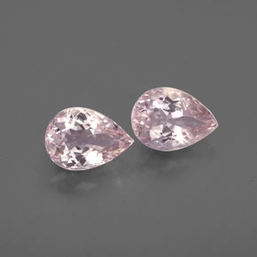 Morganite naturale rosa da  ct, taglio a pera, VVS