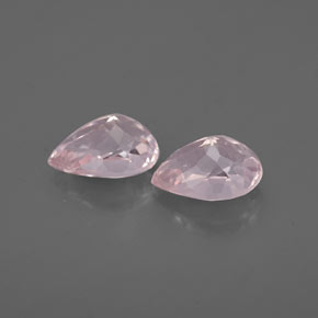Morganite naturale rosa da  ct, taglio a pera, VVS