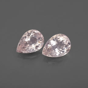 Gemme di Morganite Rosa salmone naturale da  ct, Forma a pera, VVS