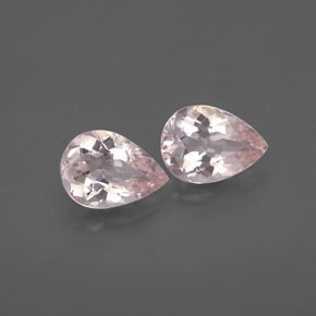 Gemme di Morganite Rosa salmone naturale da  ct, Forma a pera, VVS