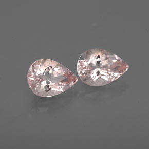 Gemme di Morganite Rosa salmone naturale da  ct, Forma a pera, VS