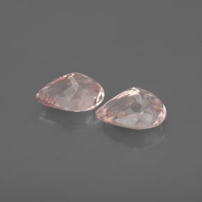 Gemme di Morganite Rosa salmone naturale da  ct, Forma a pera, VS