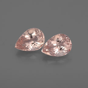 Morganite naturale rosa da  ct, taglio a pera, VS