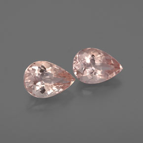 Morganite naturale rosa da  ct, taglio a pera, VS