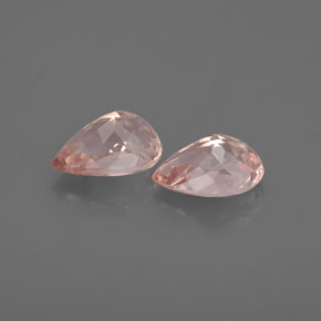 Morganite naturale rosa da  ct, taglio a pera, VS