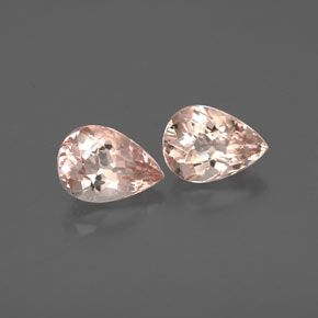 Morganite naturale rosa da  ct, taglio a pera, VS