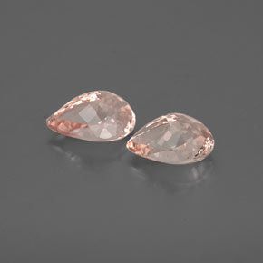 Morganite naturale rosa da  ct, taglio a pera, VS
