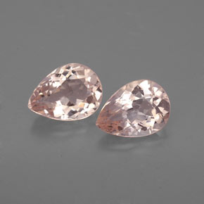 Morganite naturale rosa da  ct, taglio a pera, VS
