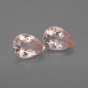 Morganite naturale rosa da  ct, taglio a pera, VS