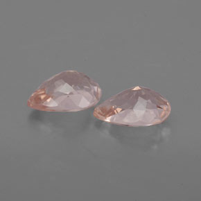Morganite naturale rosa da  ct, taglio a pera, VS