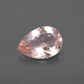 Morganite naturale rosa da 1,48 ct, taglio a pera, VVS-VS