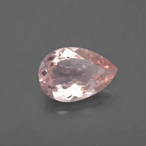 Morganite naturale rosa da 1,48 ct, taglio a pera, VVS-VS