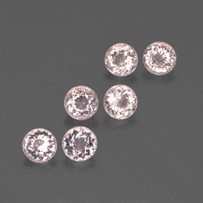 Morganite naturale rosa da  ct, taglio rotondo, VS