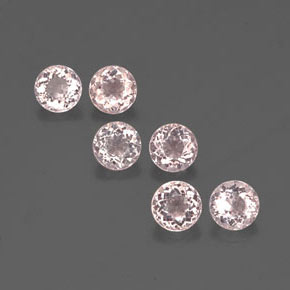 Morganite naturale rosa da  ct, taglio rotondo, VS