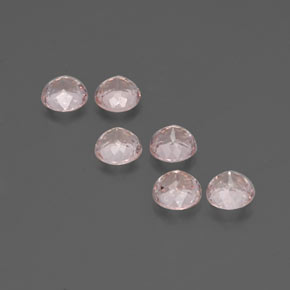 Morganite naturale rosa da  ct, taglio rotondo, VS