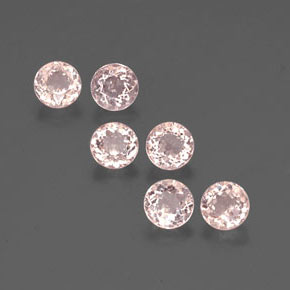 Morganite naturale rosa da  ct, taglio rotondo, VS