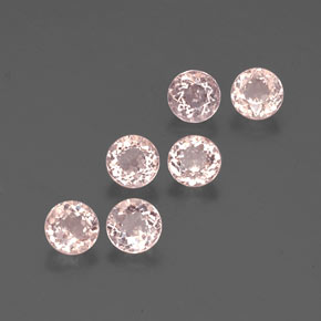 Morganite naturale rosa da  ct, taglio rotondo, VS