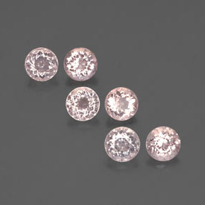 Morganite naturale rosa da  ct, taglio rotondo, VS