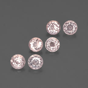 Morganite naturale rosa da  ct, taglio rotondo, VS