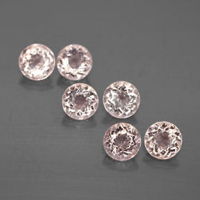Morganite naturale rosa da  ct, taglio rotondo, VS