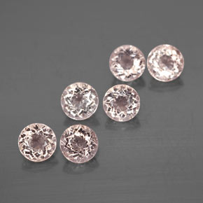 Morganite naturale rosa da  ct, taglio rotondo, VS