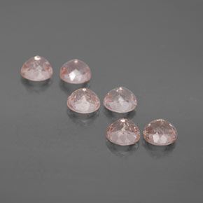Morganite naturale rosa da  ct, taglio rotondo, VS