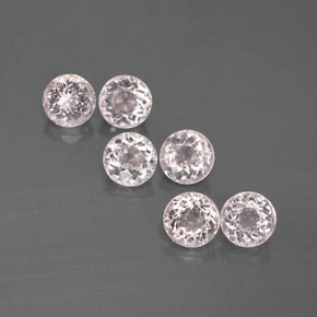 Morganite naturale rosa da  ct, taglio rotondo, VVS-VS
