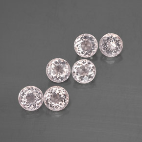 Morganite naturale rosa da  ct, taglio rotondo, VVS-VS