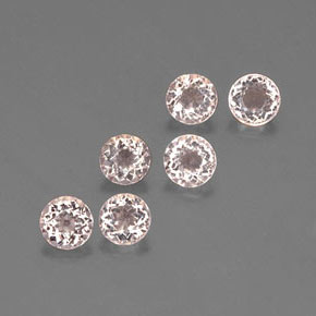 Morganite naturale rosa da  ct, taglio rotondo, VVS-VS
