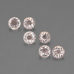 Morganite naturale rosa da  ct, taglio rotondo, VVS-VS