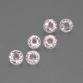 Morganite naturale rosa da  ct, taglio rotondo, VS