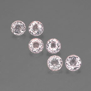 Morganite naturale rosa da  ct, taglio rotondo, VS