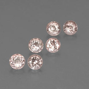 Morganite naturale rosa da  ct, taglio rotondo, VVS-VS