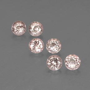 Morganite naturale rosa da  ct, taglio rotondo, VVS-VS