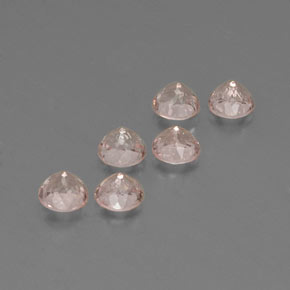 Morganite naturale rosa da  ct, taglio rotondo, VVS-VS