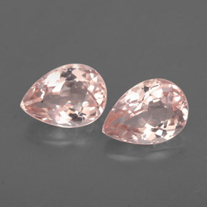 Morganite naturale rosa da  ct, taglio a pera, VS