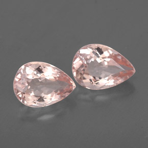 Morganite naturale rosa da  ct, taglio a pera, VS
