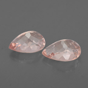 Morganite naturale rosa da  ct, taglio a pera, VS
