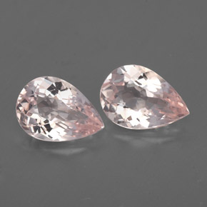 Morganite naturale rosa da  ct, taglio a pera, VS