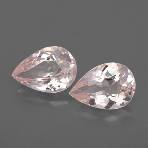 Morganite naturale rosa da  ct, taglio a pera, VS