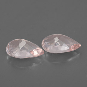 Morganite naturale rosa da  ct, taglio a pera, VS