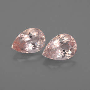 Morganite naturale rosa da  ct, taglio a pera, VS
