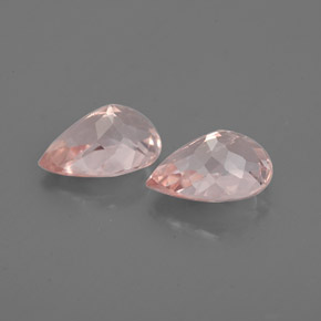 Morganite naturale rosa da  ct, taglio a pera, VS