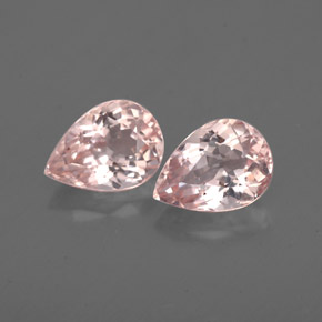 Gemme di Morganite Rosa salmone naturale da  ct, Forma a pera, VS