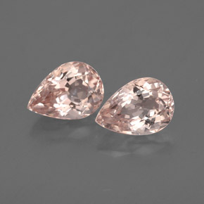 Morganite naturale rosa da  ct, taglio a pera, VS-SI