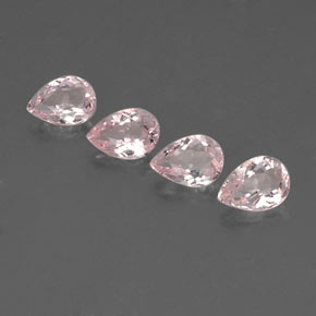 Morganite naturale rosa da  ct, taglio a pera, VS
