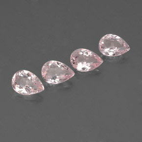 Morganite naturale rosa da  ct, taglio a pera, VS