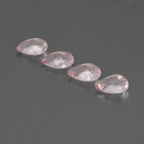 Morganite naturale rosa da  ct, taglio a pera, VS