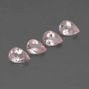 Morganite Rosa chiaro naturale da 2.39 ct, Forma a pera, VS